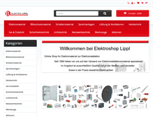 Tablet Screenshot of elektro-lippl.at